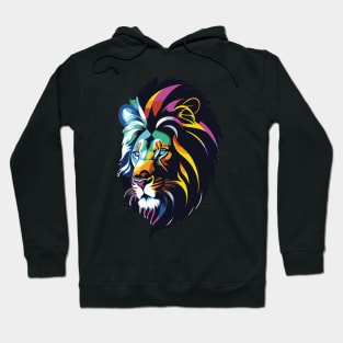 focus on a lion's head with a color that looks polite to the eye Hoodie